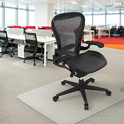 Azadx 36" X 48" Office Chair Mat, Transparent Hard Floors Protector with Lip, Home Office Chair Mats for Hard Surfaces (36 x 48'' with Lip) - Thumbnail 2