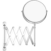 8" Wall Mounted Makeup Mirror 5x/7x/10x Wall Makeup Vanity Mirror Double Sided Magnifying Makeup Mirror,with Scissor Bracket,