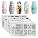 Born Pretty 5Pcs Nail Art Stamping Plates Set Valentine's Day Theme Love Couple Rose Flower Heart manicuring Image Plates