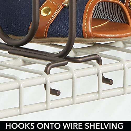 mDesign Metal Wire Shelf Dividers for Closet Organization in Bedroom