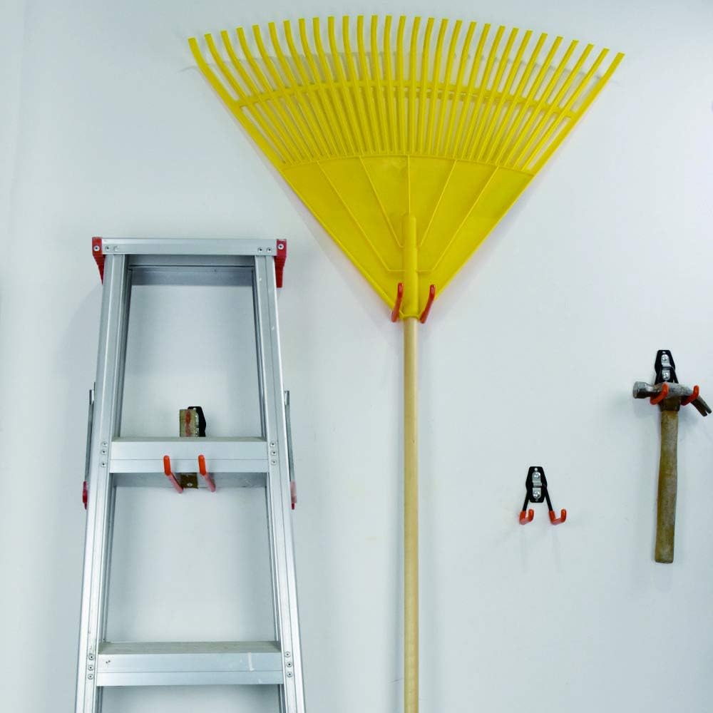 Garage Storage Utility Hooks,Wall Mount&Heavy Duty Garage Hanger & Organizer to Handle Ladder, Hold Chairs,with Premium Steel to Hang Heavy Tools for Up to 55lbs(Set of 4): Home Improvement