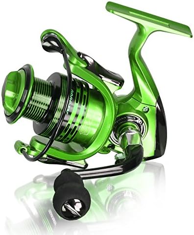 Motring Lightweight Smooth Spinning Fishing Reels with 5.5:1 Gear Ratio Metal Body Collapsible Handle13+1BB for Freshwater Saltwater Fishing