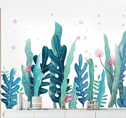 Fresh Green Planting Tropical Leaves Wall Stickers Living Room Sofa Bedroom Wall Decoration Stickers self-Adhesive 113 * 73cm