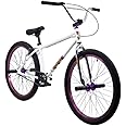 R4 Pro 26" Cruiser Alloy BMX Bicycle Retro Look New Looptail Design Adult/Youth White W/Purple Wheels