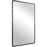 ANDY STAR Hand-Forged Bronze Bathroom Mirrors for Wall, 22x30 Inch Vintage Solid Steel Metal Frame Bathroom Vanity Mirror, An