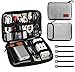 HENMI Universal Travel Cable Organizer Bag Electronic Accessories Carry Case Box with 5pcs Cable Ties,Gray