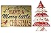 Romance Chef Christmas Decorations for Your Home - Set of 2 Wooden Christmas Signs - Have A Merry Little Christmas and All Hearts Come Home for Christmas Tree