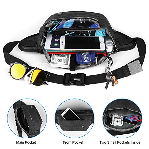 WATERFLY Fanny Pack for Men women water resistant hiking waist bag pack