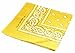 Soophen Paisley One Dozen Cowboy Bandanas (Middle Yellow 22 X 22 in, 12-Pack)