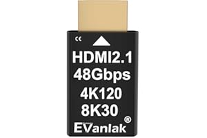 EVanlak 4K 120Hz HDMI 2.1 Dummy Plug EDID Headless Adapter, Virtual Display Emulator for PC, VR & Crypto Mining, Supports 8K@