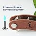 Compact Key Organizer by KEYTEC - Eco Friendly Wooden Smart Key Holder 8~10 Keys Storage – Full Gift Box Package (Expansion kit & Hook Included)
