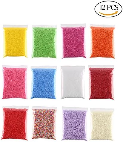 KITAMP Slime Foam Balls 12 Color Styrofoam Foam Balls for Handmade Arts and Craft