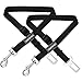 OMorc Dog Seat Belt -2 Pack, Nlyon Car Leash For Dog/Cat, Safety Leads Vehicle Dog Seatbelt, Customized Buckle,19-27 Inch Adjustable – Black