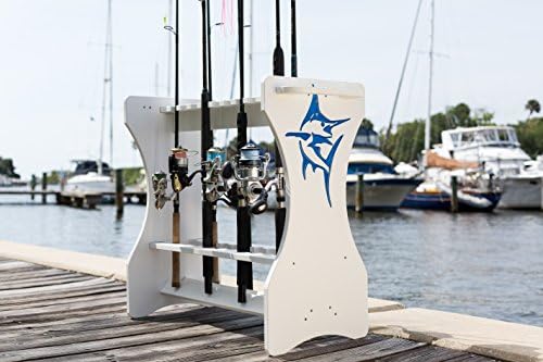 #1 Quality Fishing Rod Rack, Waterproof - 20 Year Warranty, Organize and Store up to 24 Fishing Rods and Reels on The Fishing Pole Storage Rack