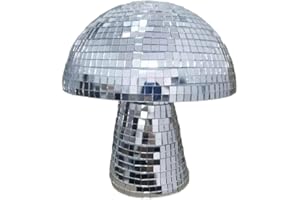 Mushroom Disco Ball, Creative Mirror Disco Ball, Silver Reflective Mushroom Shape Decorations for Home Stage Wedding Party De