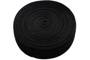 Black Elastic Band Spool Sewing Elastic Knitting Band Elastic Sewing Band (1 inch X 5.5 Yard)
