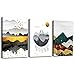 3 Pieces wall art for bedroom canvas prints artwork bathroom wall decor abstract sunrise and sunset scenery picture watercolor painting posters office living room Contemporary Pictures home decor art