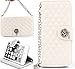 6s Plus Case,6s Plus Leather,6s Plus Leather Case,iPhone 6s Plus 5.5 Case,Addigital 3D Bling PU Leather Case Cover For iPhone 6s Plus 5.5 inch With Strp For Girls White