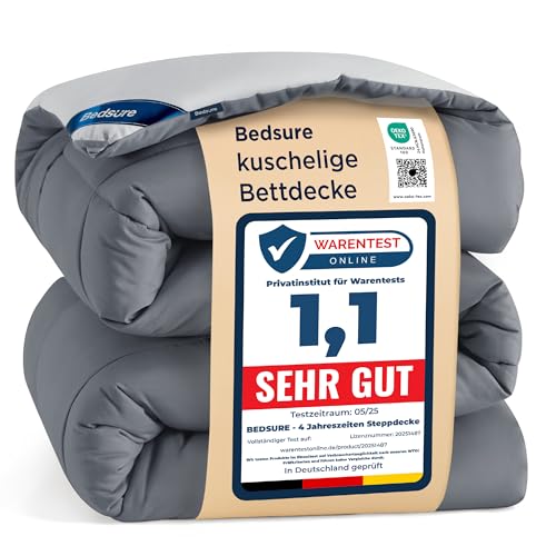 BEDSURE Bettdecke Ohne Bezug 240x220 - Bettdecke mit Integriertem Bezug