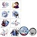 Frozen 2 Birthday Party Wearables Favors and Goodie Bag Fillers Pack For 8 With Elsa and Anna Frozen 2 Goody Bags,Tags, Slap Bracelets, Hair Pony Tails, Tattoos Snowflake Wands and Frozen Inspired Pin