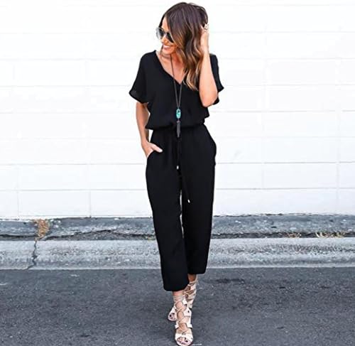 TAORE Women Chiffon Short Sleeve Romper Clubwear Playsuit Bodycon Party Jumpsuit