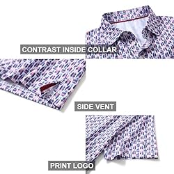 Men's Golf Shirts Dry Fit Short Sleeve Print