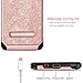 Galaxy Note 8 Case, BENTOBEN Bling Glitter Samsung Note 8 Case 2 in 1 Slim Hybrid TPU Bumper Hard PC Cover Coat Sparkly Shiny Cute Faux Leather with Metal Kickstand for Samsung Galaxy Note8 Rose Gold