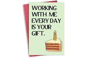 Funny Coworker Birthday Card for Colleague Co Worker Birthday Gag Gifts for Men Women Coworkers Funny Birthday Cards for Cowo