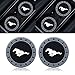 Goshion 2Pcs 2.75 Inch Diameter Oval Tough Car Logo Vehicle Travel Auto Cup Holder Insert Coaster for Mustang All Models