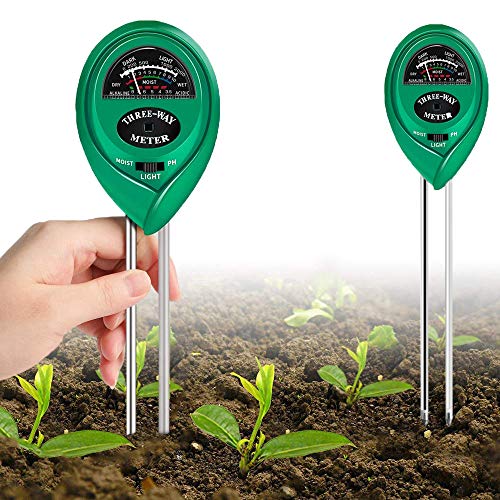 Inkec Soil Test Kit, Soil pH Moisture Meter, 3-in-1 Soil Tester with Moisture, Light and pH Test for Home, Garden, Farm, Lawn, Indoor & Outdoor(No Battery Needed) (Green)