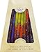 Chanukah Candles 45 Hanukkah Candles Decorative Multi Colored Burgundy, Yellow, Blue, Orange, Red, Purple With Frosted Stripes - Hand Made in Israel