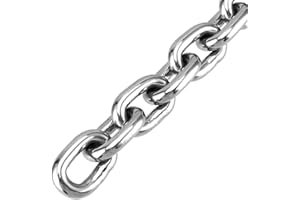 ZDSYZXB Heavy Duty Security Chain 1/6 in x 6.5 ft, Cut Proof Chain Made of Hardened Alloy Steel Chain, Thick Steel Chain for Hanging Plant, Pet, Anchoring, Towing for Bicycles, Moped(1/6in (6.5Ft))