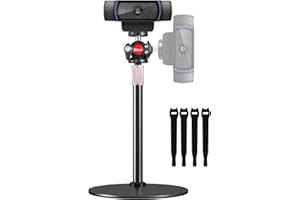 Etour Webcam Stand for Desk, [2022 Upgraded] Webcam Tripod Stand Compatible with Logitech Brio C920 C922 Height & Angle Adjus