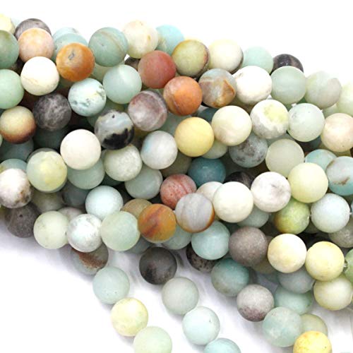 Tacool 5 Strands Round 6mm Gemstone Beads Aventurine Amazonite, Zebra Jasper Agate for Jewelry DIY Making Loose Beads - Thumbnail 4