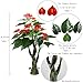 GTidea 3.3 Feet Artificial Tree Anthurium Flowers Decorative Silk Plants Home Office Arrangements Indoor Outdoor Greenery Decor