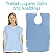 Vive Adult Bibs (6 Pack) - Waterproof Apron Set for Men, Women for Eating with Adjustable Strap - Washable Reusable Large Terry Cloth for Elderly, Seniors and Disabled - Extra Long Clothing Protector
