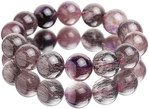 Super Seven Melody Stone Elestial Bracelet 16-16.5mm Round Beads 84.9g #C0316
