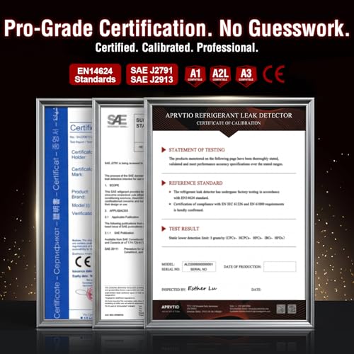 Aprvtio ALD-200 Plus Refrigerant Leak Detector, Air Conditioning Leak Detector with 3 Sensitivity Modes, Intelligent Semiconductor Sensor with 0.14 oz/year Sensitivity