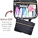 habe Extra Large Hanging Travel Toiletry Bag, 4 Travel Bottles, Fits Full-Size Toiletries, Travel Storage Case, Cosmetic Bag Organizer for Women, 3-in-1 Bathroom Supply, Makeup, and Shower Kit