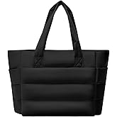 ZTOZ Tote Bag for Women, Puffy Tote Bag with Zipper, Large Quilted Shoulder Bag Handbag with Compartments