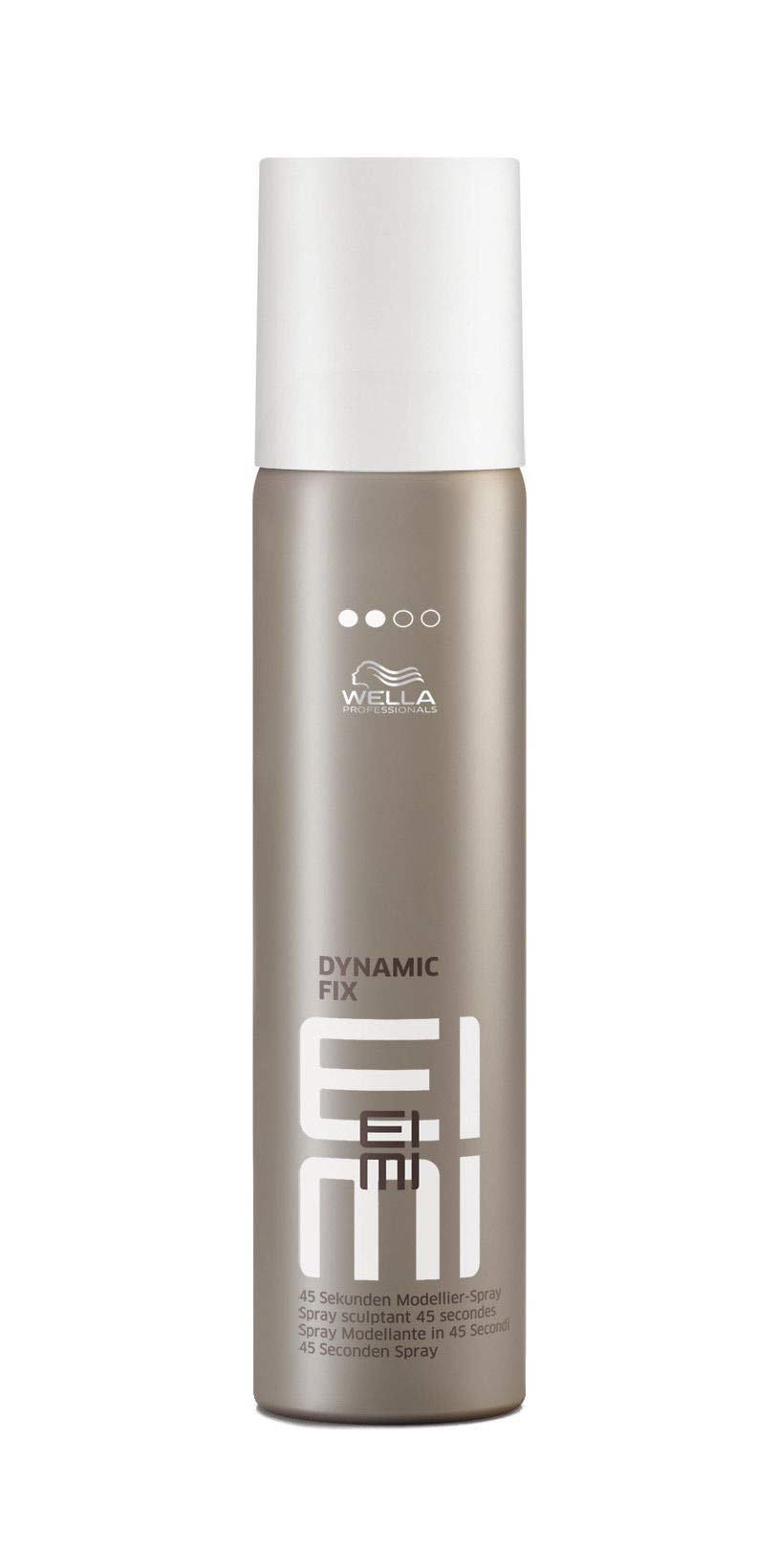 Wella EIMI Dynamic Fix – 45 Sekunden Modellierspray, Das Haarspray für mehr Flexibilität, Style & Schutz vor äußeren Einflüssen wie Feuchtigkeit, UV-Strahlen & Hitzeschutzspray für Glätteisen, 75ml