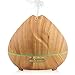 Aromatherapy Essential Oil Diffuser, 300ml Wood Grain Ultrasonic Cool Mist Whisper-Quiet Humidifier, Waterless Auto Shut-off with LED Lights and 4 Timer Settings for Yoga, Spa, Office, Home, Bedroom
