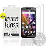 Moto G (4th Generation) Screen Protector Bubble Free Tempered Glass Film [2 Pack],Draws Easy-Installation Ultra Thin Premium HD 9H Hardness Scratch Proof for G 4 th Gen Motorola Protection