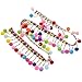Yalulu 5 Yards Rainbow Pom Pom Tassel Trim Ball Fringe Ribbon Handwork DIY Sewing Accessory Lace for Home Wedding Craft Party Decoration (Mosaic Wide)