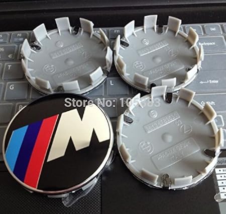 Amazon New 68ミリメートル車のホイールハブセンターでは バッジエンブレムe39 E87 Z3 Z4 6 Mパワーmロゴ Mカースタイリングキャップ エンブレム 車 バイク