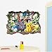 JIAHUI Nursery Decor Popular Characters Pikachu Xy Peel and Stick Wall Decal For Children Room Decal