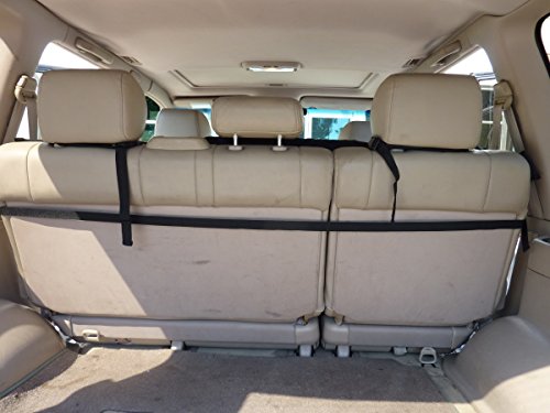 Deluxe Quilted and Padded Back Seat Bench cover with Non-Slip fabric in Seat area - One size fits all 56"W Black