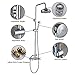 Senlesen Bathroom 8-Inch Rainfall Shower Faucet System Wall Mounted Dual Cross Handle Bathtub Shower Mixer Tap with Handheld Spray Chrome