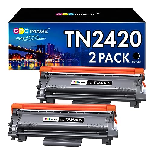 GPC Image TN2420 TN2410 Compatible for Brother TN-2420 TN-2410 Toner for MFC-L2710DW L2710DN L2730DW L2750DW HL-L2370DN L2310D L2350DW DCP-L2510D L2530DW (Black, 2-Pack)