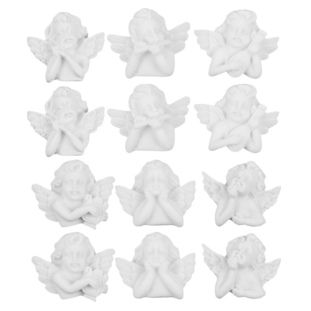 36pcs Miniature Angel Figure Mini Angel Statue Small Angel Figurine Sculpture Resin Angel Ornament for DIY Craft Phone Case
